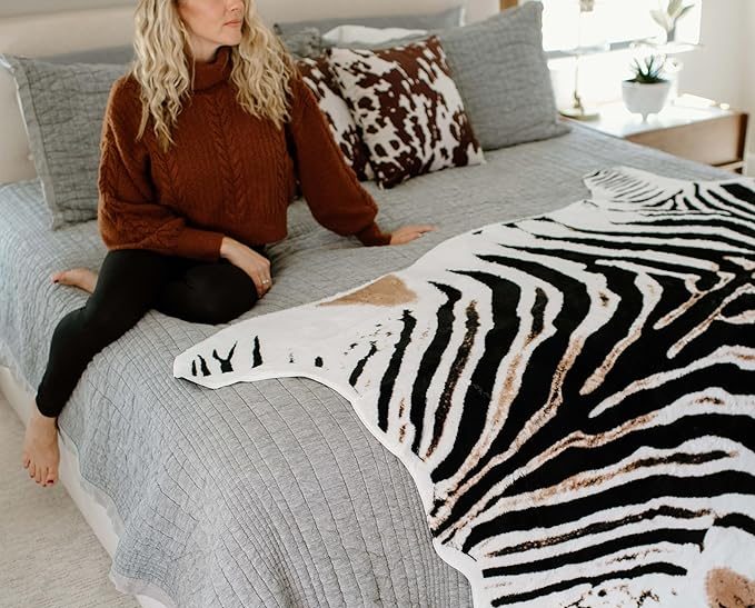 Close-up of high-fidelity faux cowhide texture mimicking real hide grain