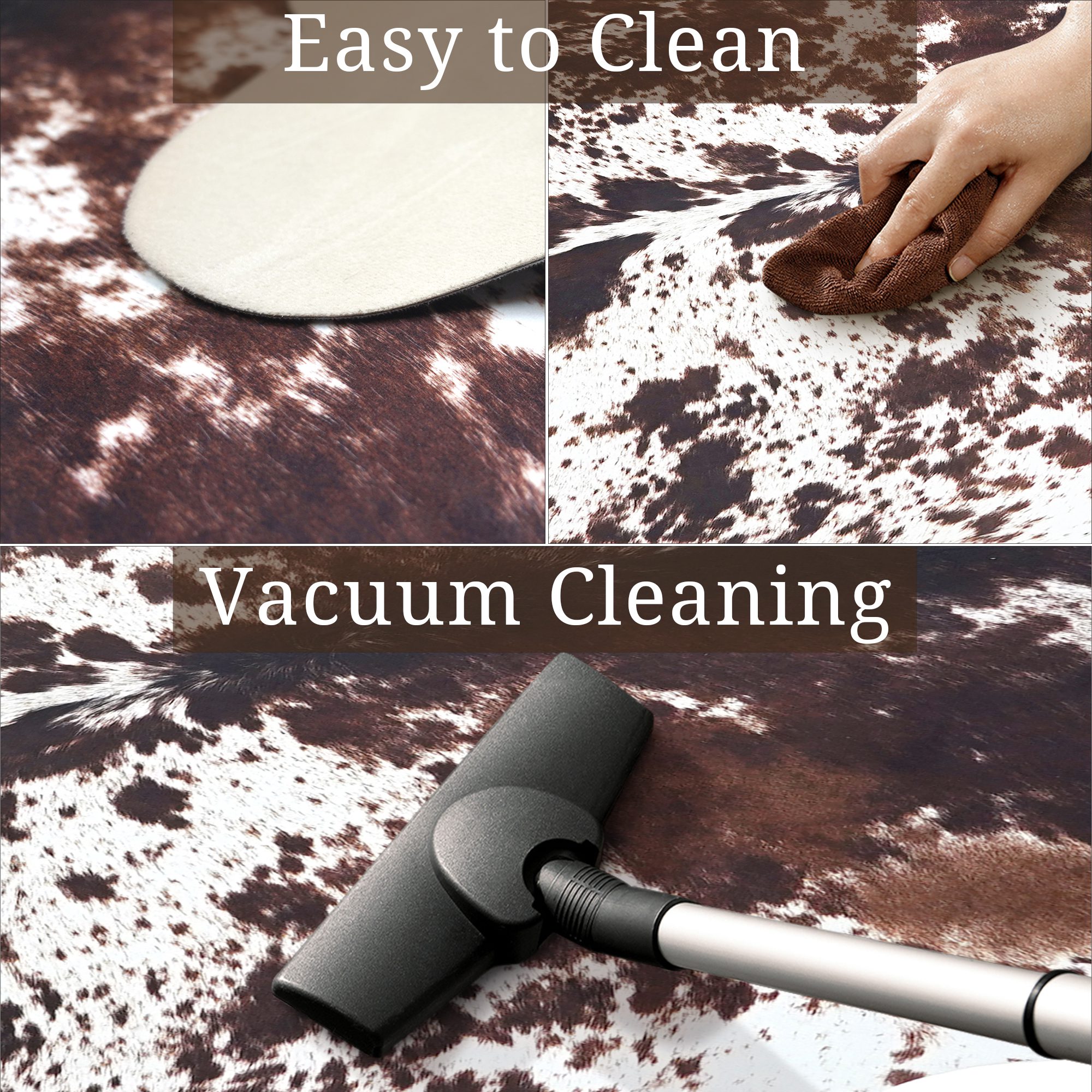 vacuuming tips for how to clean faux cowhide rugs safely