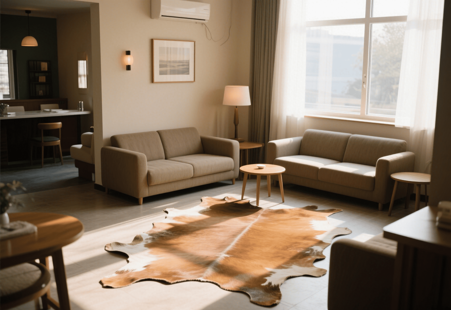 Commercial faux cowhide rugs