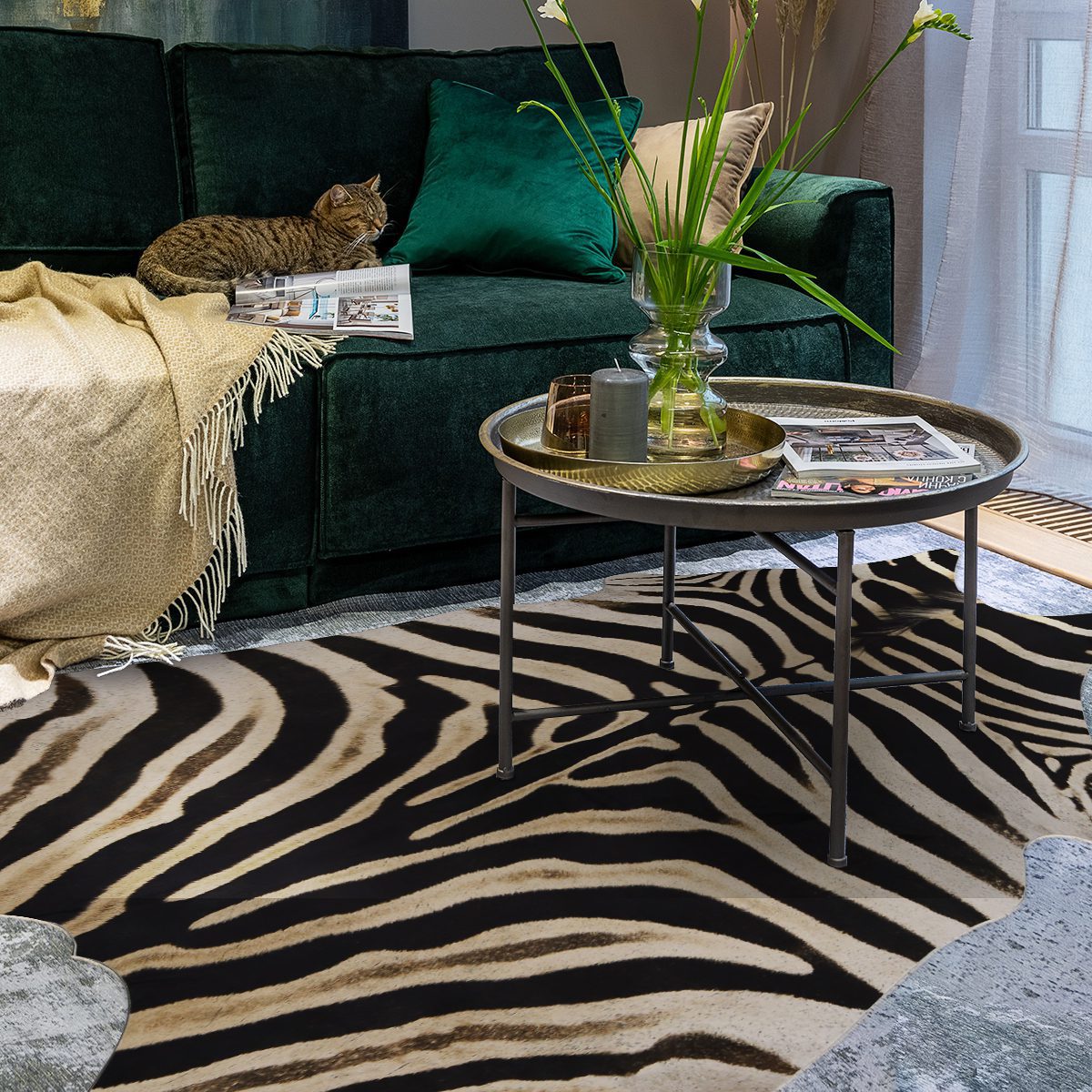 Solid Vs Patterned Rug Reddit Faux Cowhide Rug Styling: Solid vs Patterned Rugs Made Effortless - COWKOBE