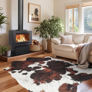 Three-color Faux Cowhide Rug