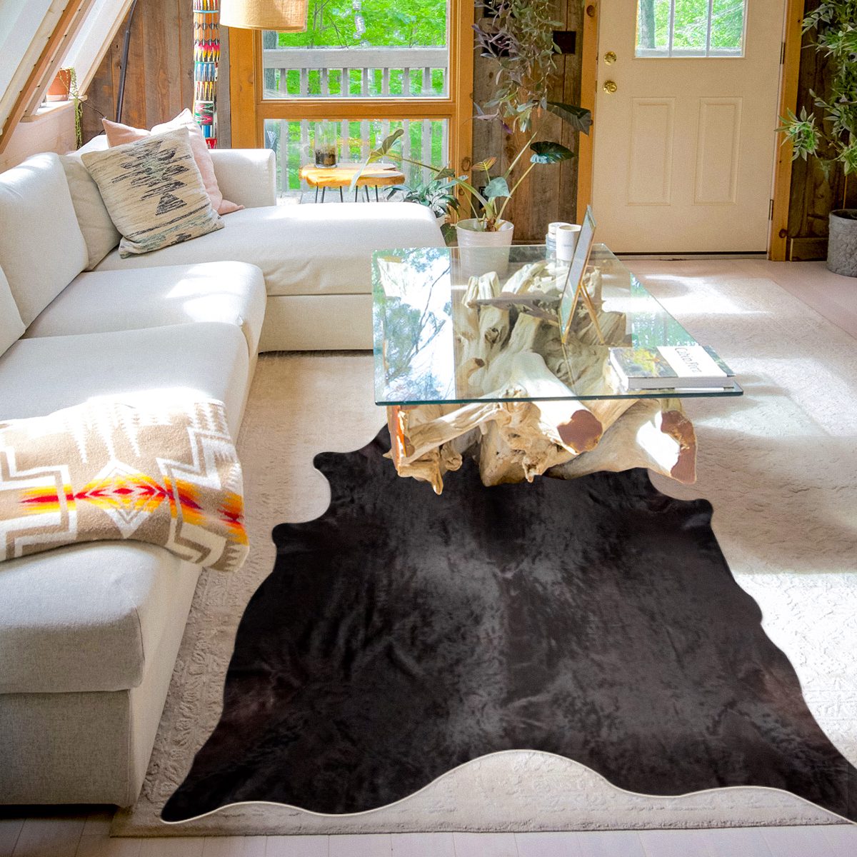 Solid Vs Patterned Rug Reddit Faux Cowhide Rug Styling: Solid vs Patterned Rugs Made Effortless - COWKOBE