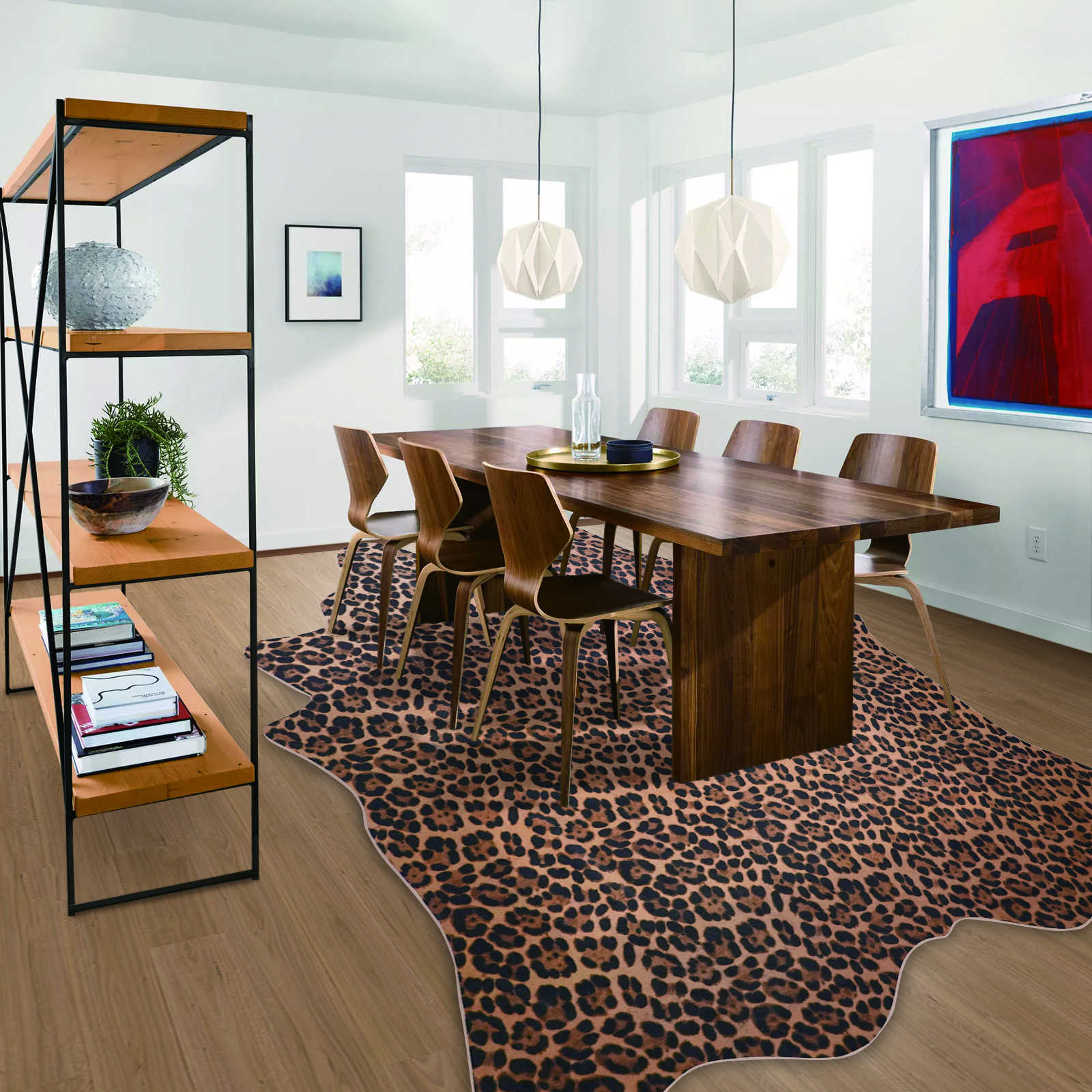 Western Americana interior with nostalgic cowhide accents