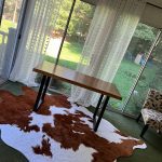 Brown And White cow skin Rug Faux Cowhide Rug Cow Print Faux Fur Rug, Living Room Bedroom Baby Room, Rustic Western Accents photo review