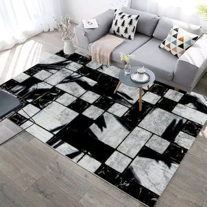 Patchwork Faux Cowhide Rug,Patchwork Rectangular Carpet Western Decor Black And White Cow hide for living room,bedroom Square Designs