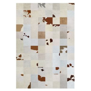 Faux Cowhide Rug,Patchwork Rectangular Carpet Western Decor WhiteCow Rug Cow Print Rug For Living Room,Bedroom,Kitchen Square Design