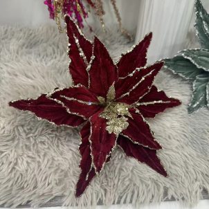 Christmas tree decoration flower branch-red