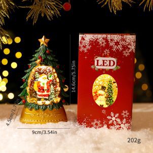 Christmas Snow Globe Candle-Santa Claus2
